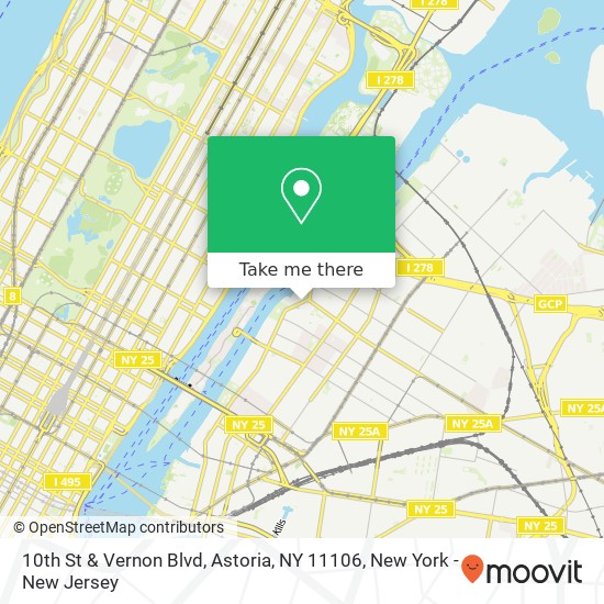10th St & Vernon Blvd, Astoria, NY 11106 map