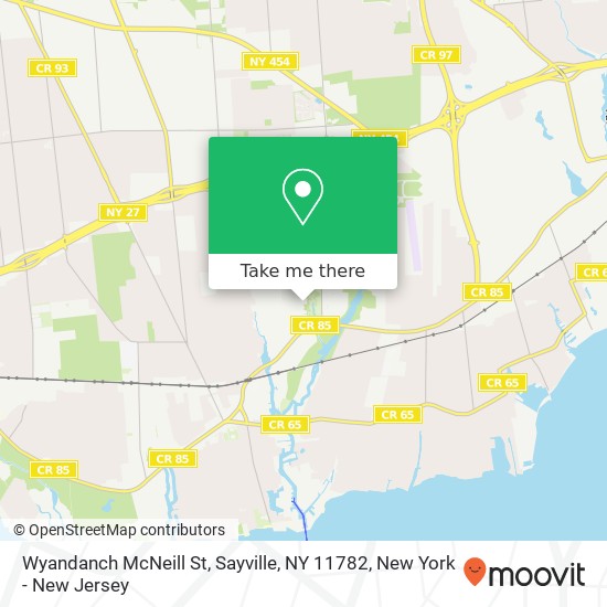 Mapa de Wyandanch McNeill St, Sayville, NY 11782