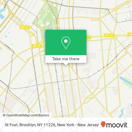 Mapa de St Fost, Brooklyn, NY 11226