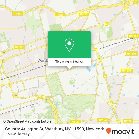 Mapa de Country Arlington St, Westbury, NY 11590