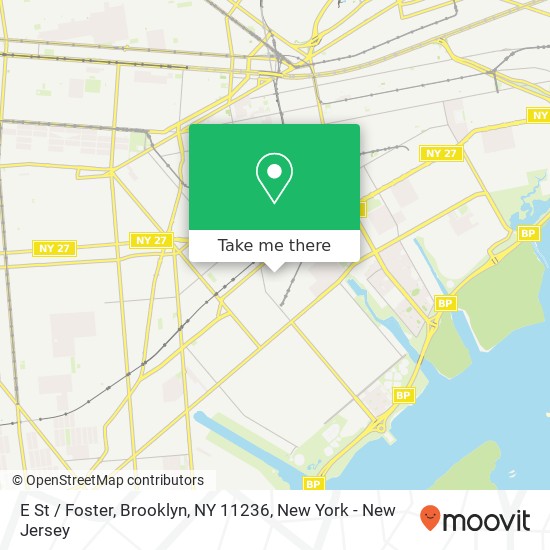 Mapa de E St / Foster, Brooklyn, NY 11236