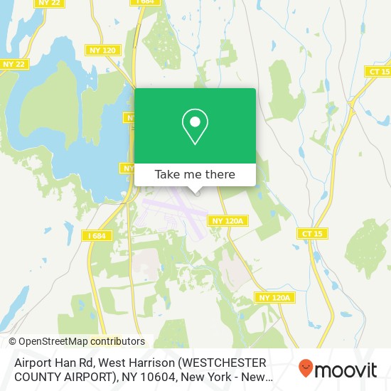 Mapa de Airport Han Rd, West Harrison (WESTCHESTER COUNTY AIRPORT), NY 10604