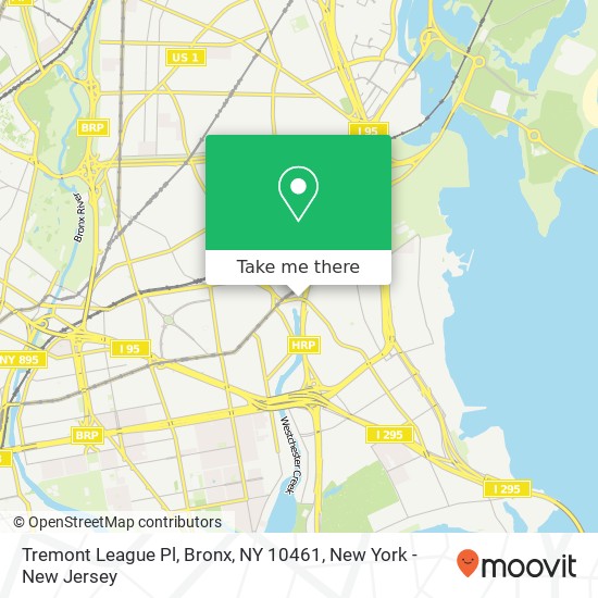 Tremont League Pl, Bronx, NY 10461 map