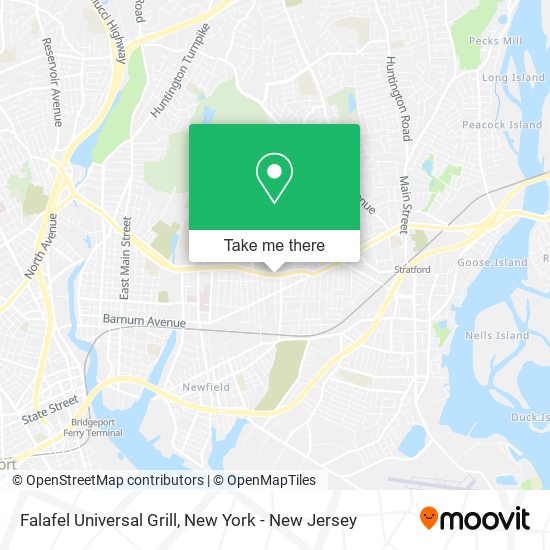 Falafel Universal Grill map