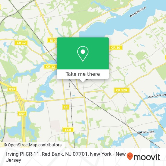 Irving Pl CR-11, Red Bank, NJ 07701 map