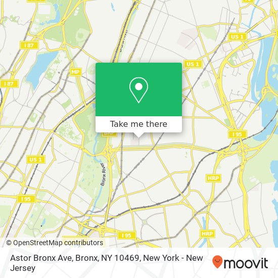 Mapa de Astor Bronx Ave, Bronx, NY 10469