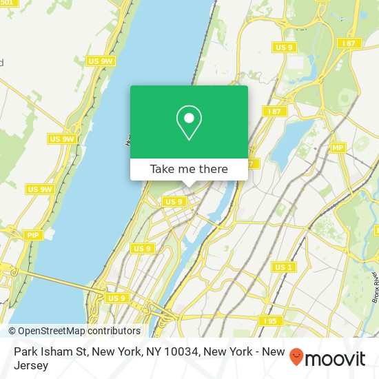 Park Isham St, New York, NY 10034 map