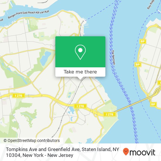 Mapa de Tompkins Ave and Greenfield Ave, Staten Island, NY 10304