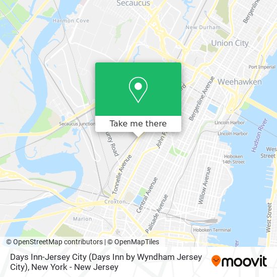 Mapa de Days Inn-Jersey City (Days Inn by Wyndham Jersey City)