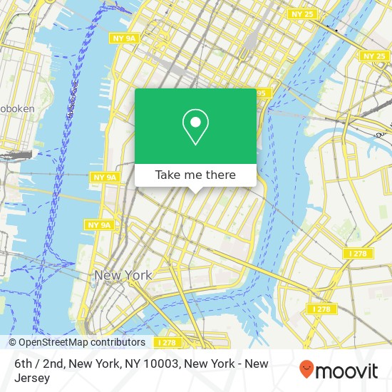 Mapa de 6th / 2nd, New York, NY 10003