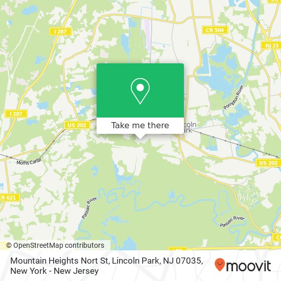 Mountain Heights Nort St, Lincoln Park, NJ 07035 map