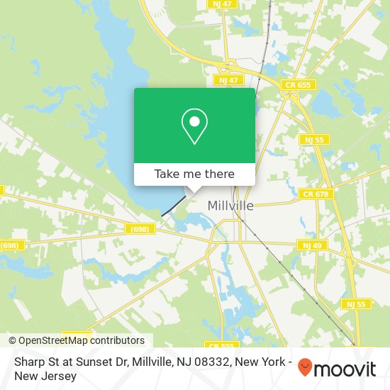Sharp St at Sunset Dr, Millville, NJ 08332 map