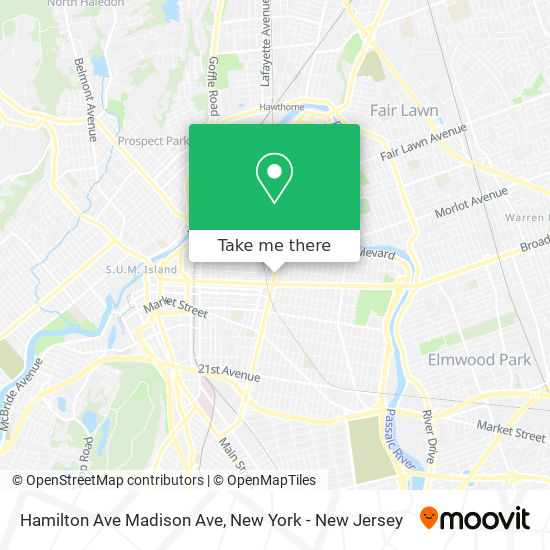 Mapa de Hamilton Ave Madison Ave