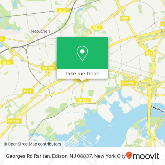 Georges Rd Raritan, Edison, NJ 08837 map