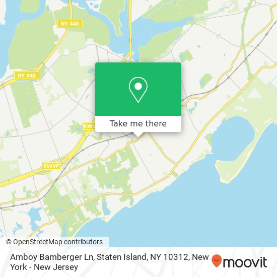 Mapa de Amboy Bamberger Ln, Staten Island, NY 10312