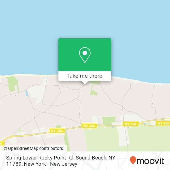 Mapa de Spring Lower Rocky Point Rd, Sound Beach, NY 11789