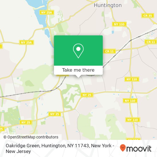 Mapa de Oakridge Green, Huntington, NY 11743