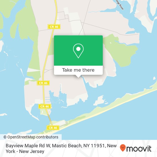 Bayview Maple Rd W, Mastic Beach, NY 11951 map