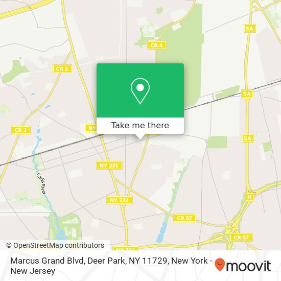 Mapa de Marcus Grand Blvd, Deer Park, NY 11729