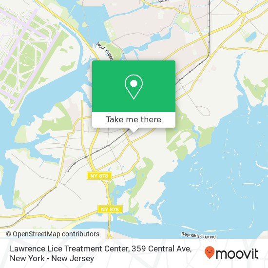 Mapa de Lawrence Lice Treatment Center, 359 Central Ave