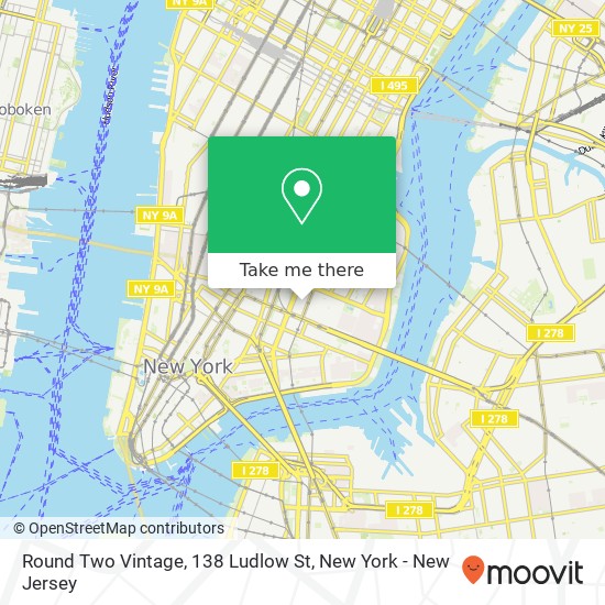 Mapa de Round Two Vintage, 138 Ludlow St