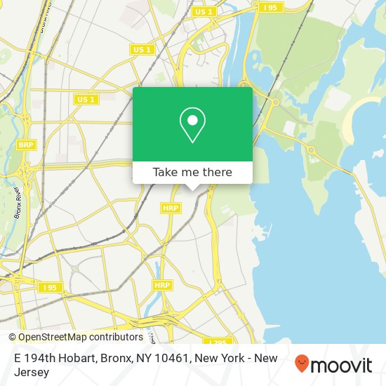 Mapa de E 194th Hobart, Bronx, NY 10461