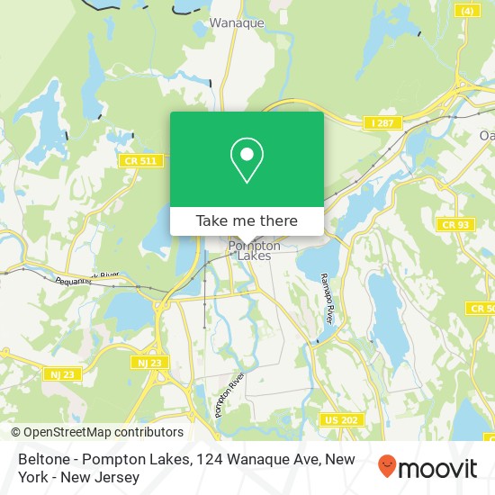 Beltone - Pompton Lakes, 124 Wanaque Ave map