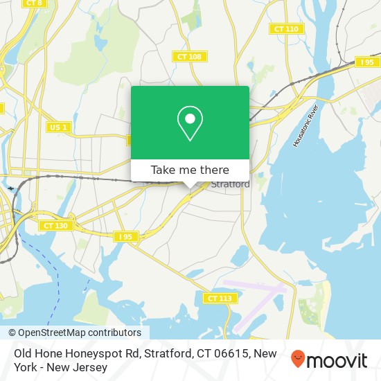 Mapa de Old Hone Honeyspot Rd, Stratford, CT 06615