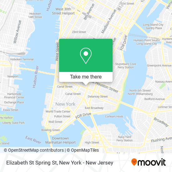 Mapa de Elizabeth St Spring St