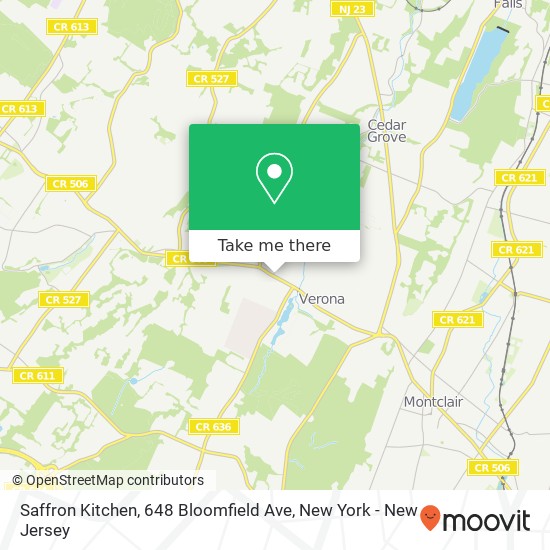 Saffron Kitchen, 648 Bloomfield Ave map