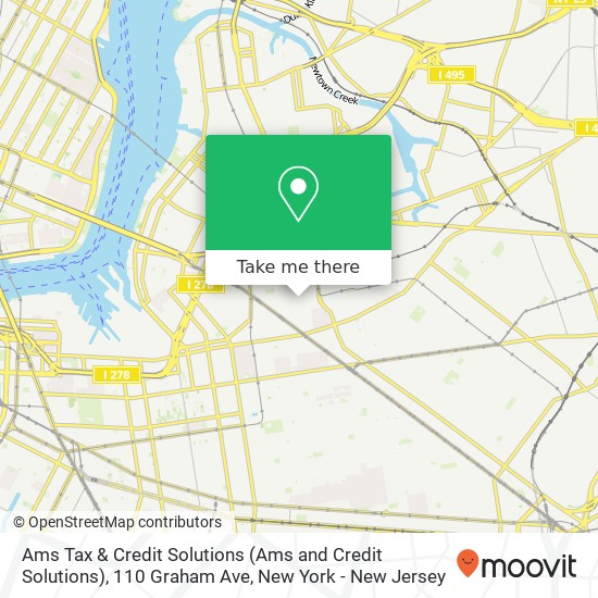 Ams Tax & Credit Solutions (Ams and Credit Solutions), 110 Graham Ave map