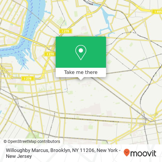 Mapa de Willoughby Marcus, Brooklyn, NY 11206