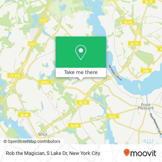 Mapa de Rob the Magician, S Lake Dr