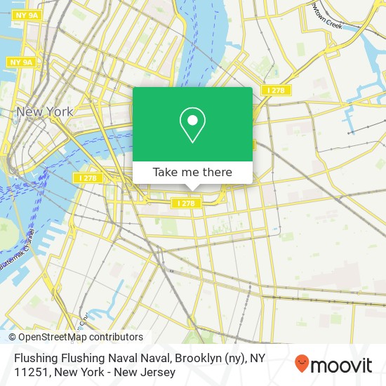 Mapa de Flushing Flushing Naval Naval, Brooklyn (ny), NY 11251