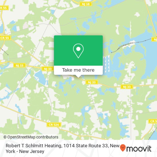 Mapa de Robert T Schlmitt Heating, 1014 State Route 33