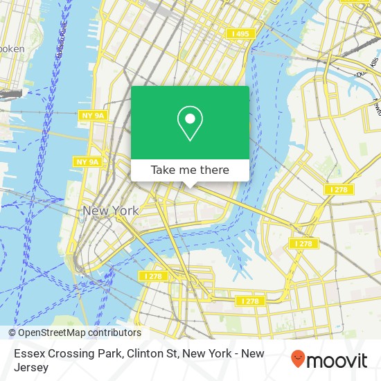 Mapa de Essex Crossing Park, Clinton St