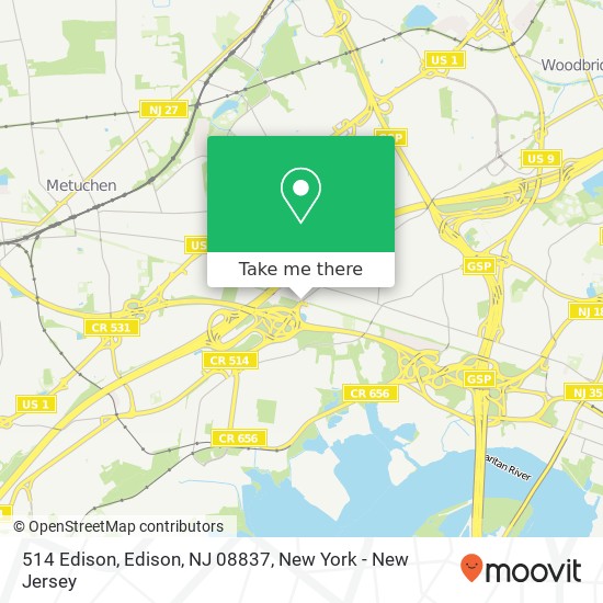 514 Edison, Edison, NJ 08837 map