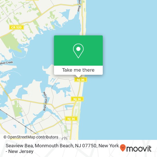 Seaview Bea, Monmouth Beach, NJ 07750 map