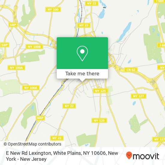 Mapa de E New Rd Lexington, White Plains, NY 10606