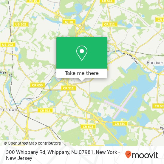 Mapa de 300 Whippany Rd, Whippany, NJ 07981