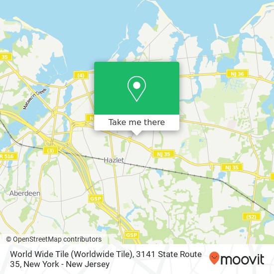 World Wide Tile (Worldwide Tile), 3141 State Route 35 map