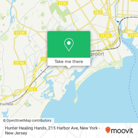 Mapa de Hunter Healing Hands, 215 Harbor Ave