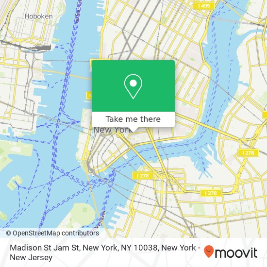 Mapa de Madison St Jam St, New York, NY 10038