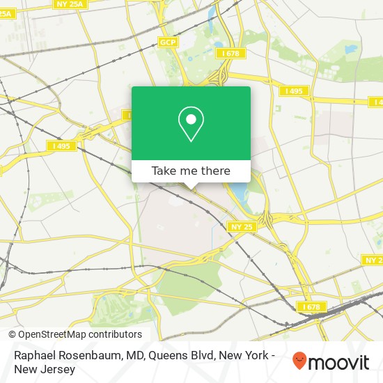 Raphael Rosenbaum, MD, Queens Blvd map