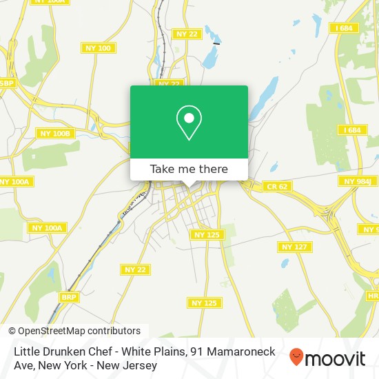 Mapa de Little Drunken Chef - White Plains, 91 Mamaroneck Ave