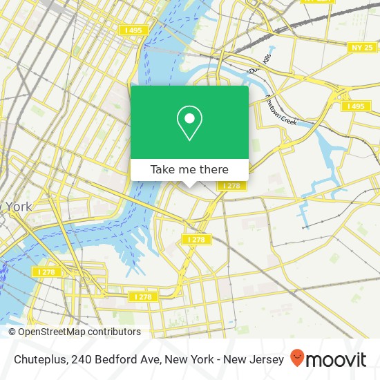 Chuteplus, 240 Bedford Ave map