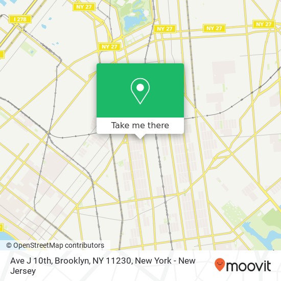 Mapa de Ave J 10th, Brooklyn, NY 11230