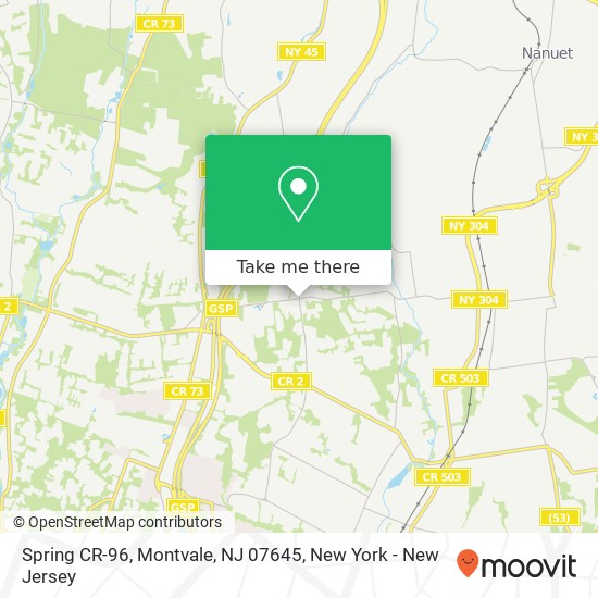 Mapa de Spring CR-96, Montvale, NJ 07645