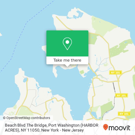 Beach Blvd The Bridge, Port Washington (HARBOR ACRES), NY 11050 map