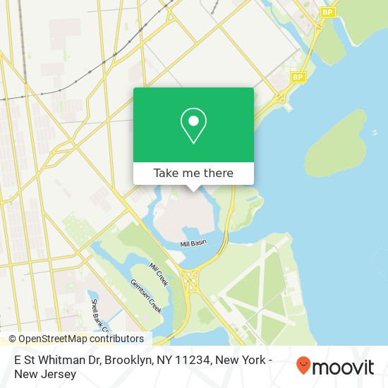 Mapa de E St Whitman Dr, Brooklyn, NY 11234
